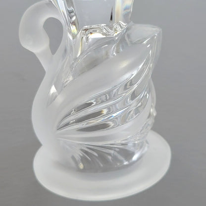 Crystal Swan Taper Candlestick Holder, SET of 2