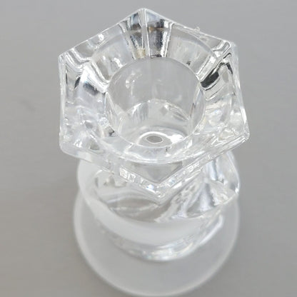 Crystal Swan Taper Candlestick Holder, SET of 2