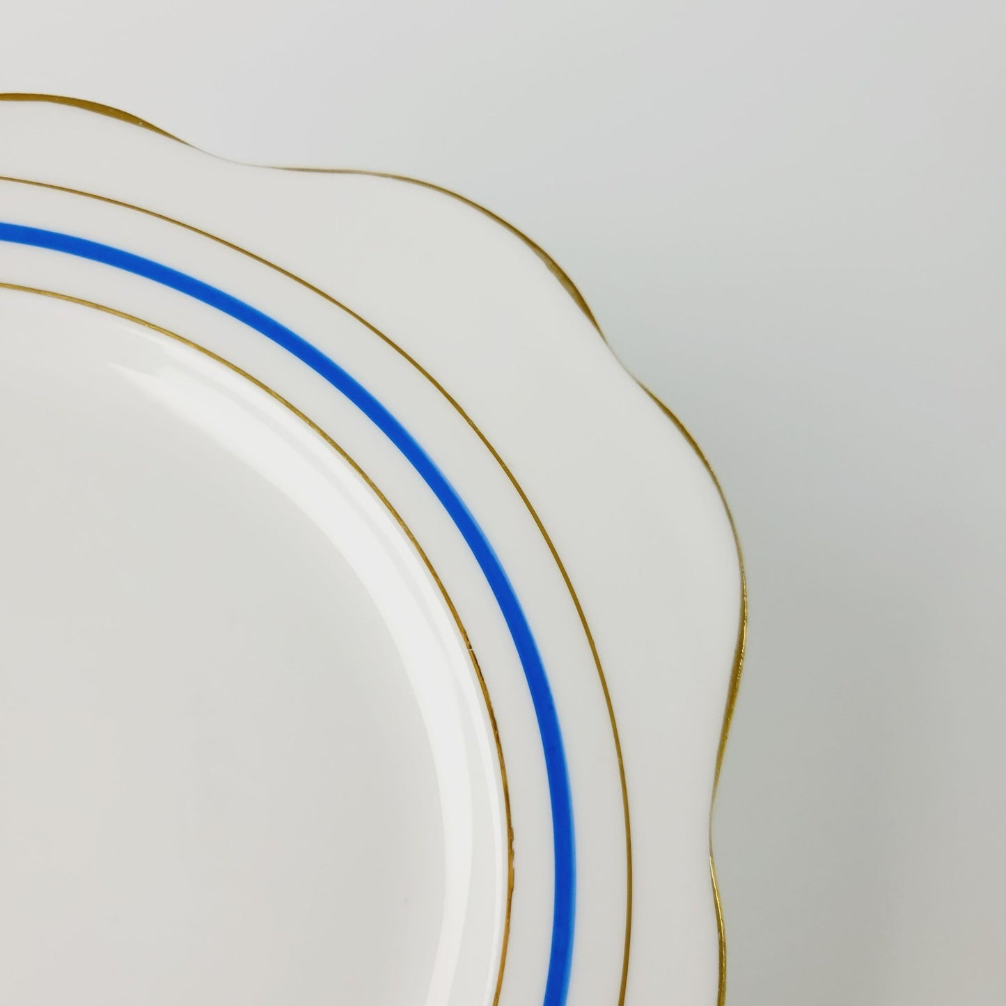 Colclough White, Blue & Gold Square Salad Plate, Set of 2