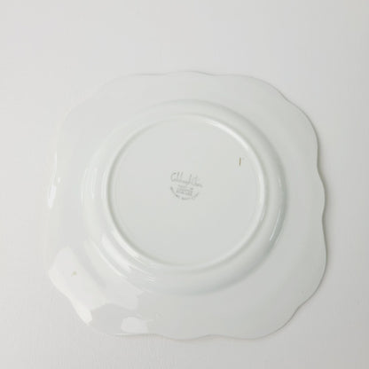 Colclough White, Blue & Gold Square Salad Plate, Set of 2