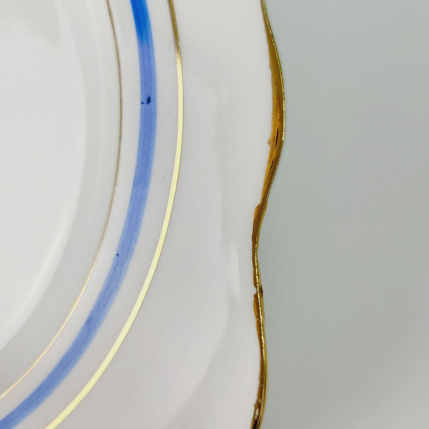 Colclough White, Blue & Gold Square Salad Plate, Set of 2