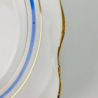 Colclough White, Blue & Gold Square Salad Plate, Set of 2