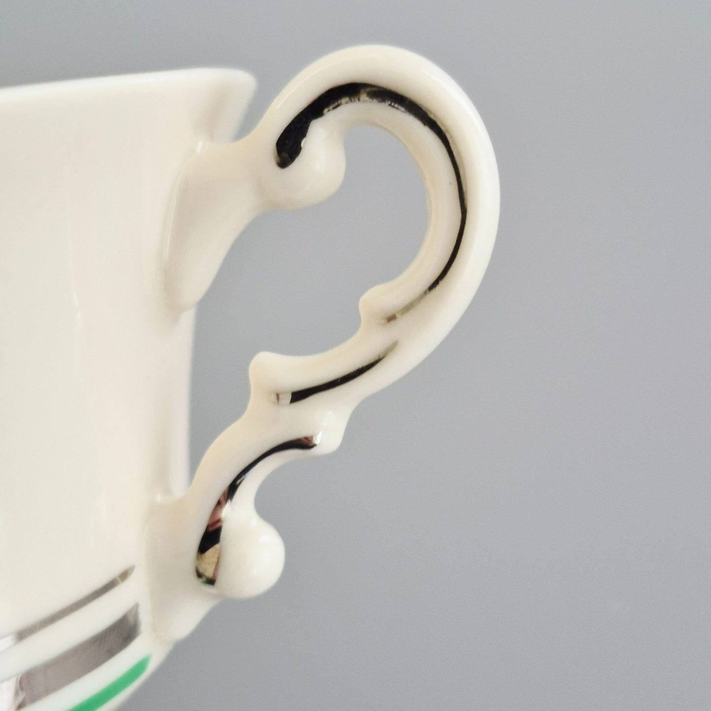 Syracuse "Coralbel" Floral Teacup & Saucer, 2 Sets, c.1949-67 USA