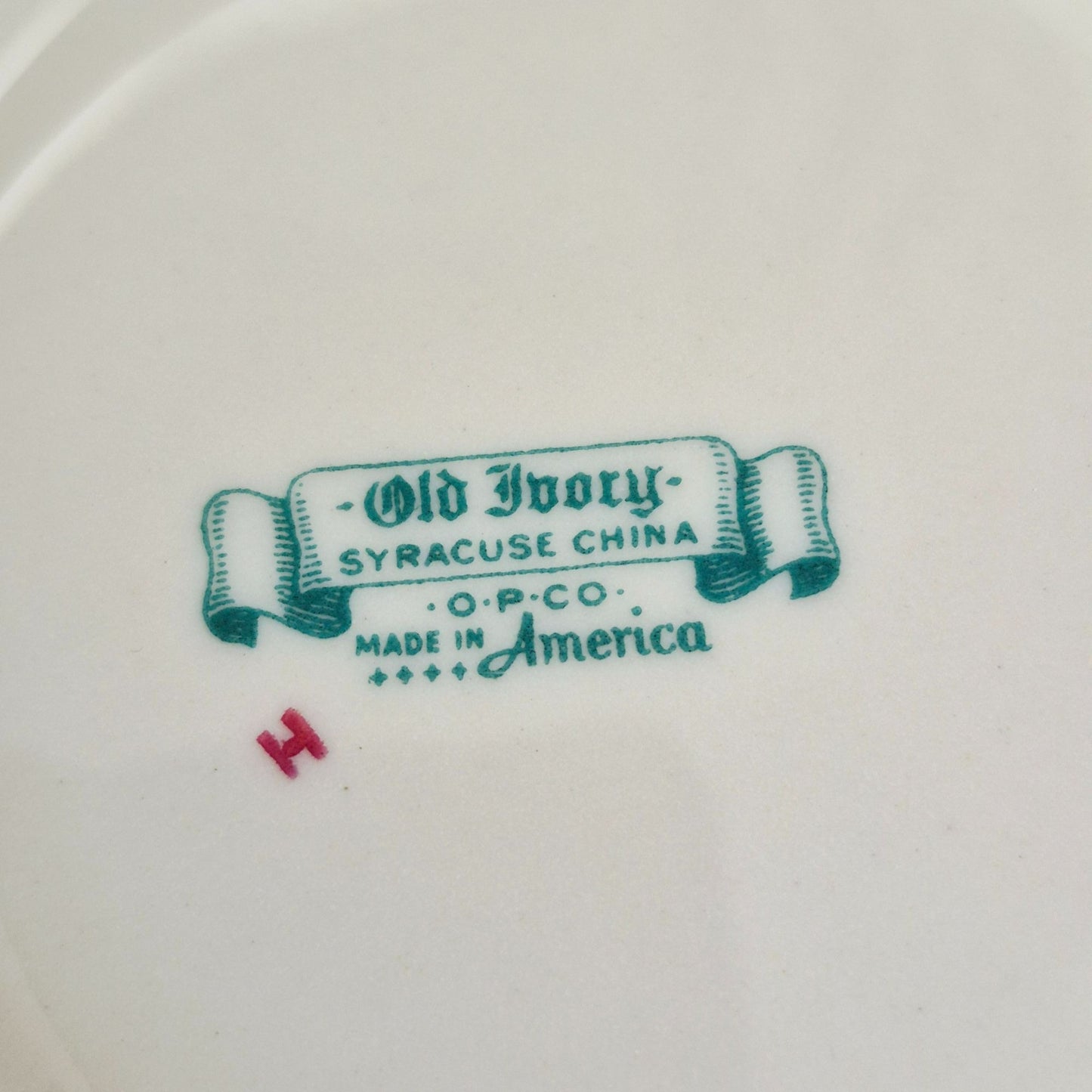 Syracuse "Coralbel" Floral Teacup & Saucer, 2 Sets, c.1949-67 USA