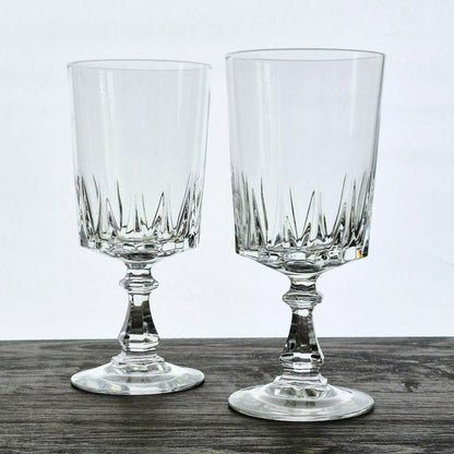 Cristal D'Arques "Louvre" Crystal Wine Glass Set of 2, c.1984-97 France