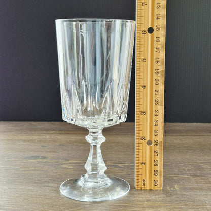 Cristal D'Arques "Louvre" Crystal Wine Glass Set of 2, c.1984-97 France