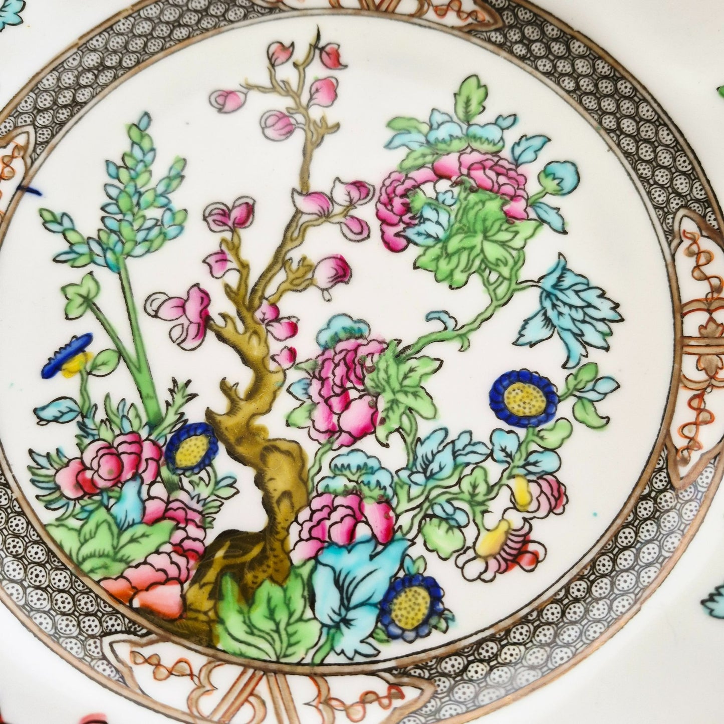Antique Coalport "Indian Tree" Dinner Plate, c.1891-1939 England