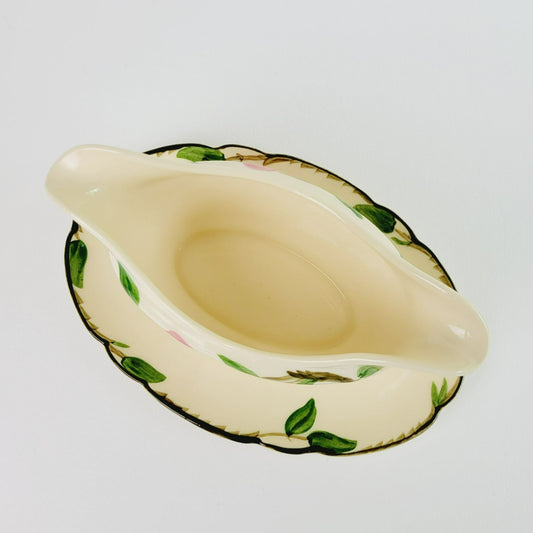 Franciscan Desert Rose Gravy Boat & Underplate, c.1949-53 USA