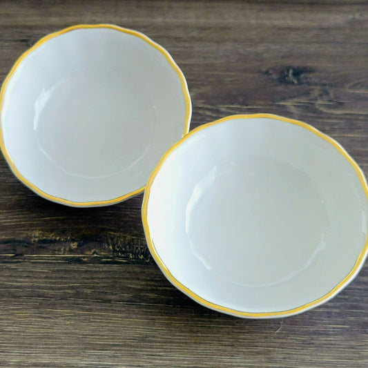 Favolina-Karolina Golden Wedding Berry Dessert Bowl Set of 2, Made in Poland