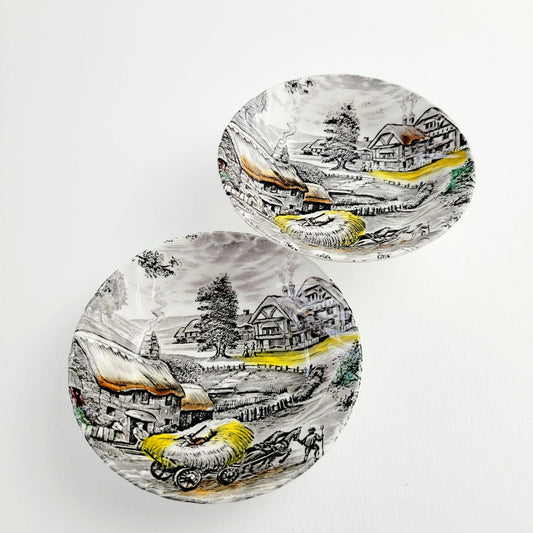 Staffordshire Yorkshire Dessert Bowl Set of 2, Made in England