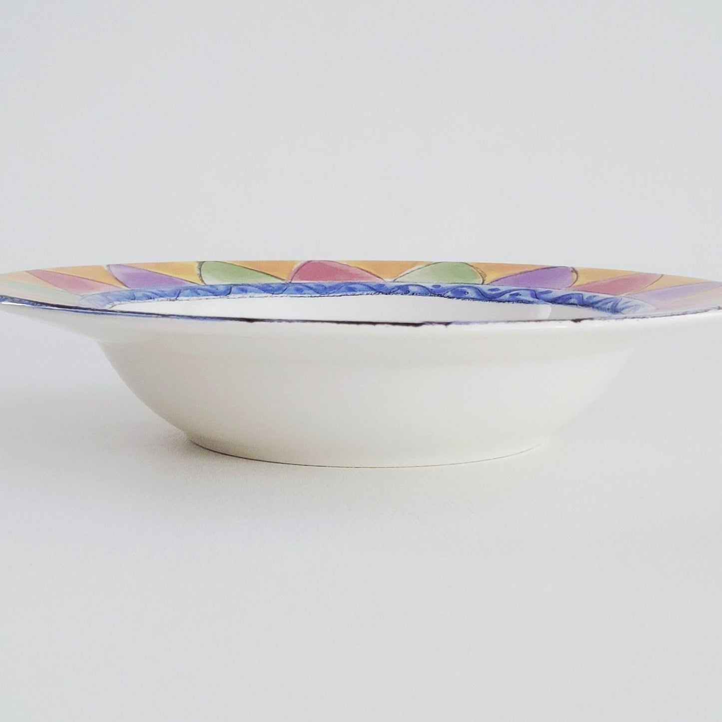 Sango The Sweet Shoppe Peach Cobbler Pie Rim Soup Bowl, Set of 2, c.1999-2002