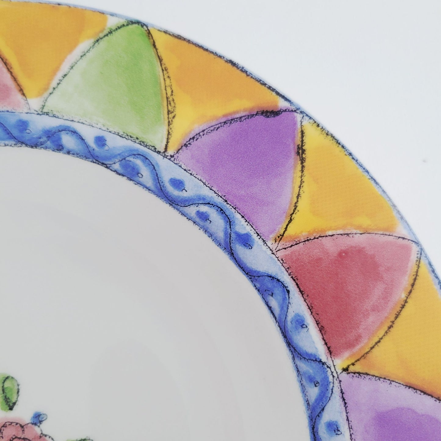 Sango The Sweet Shoppe Peach Cobbler Pie Rim Soup Bowl, Set of 2, c.1999-2002