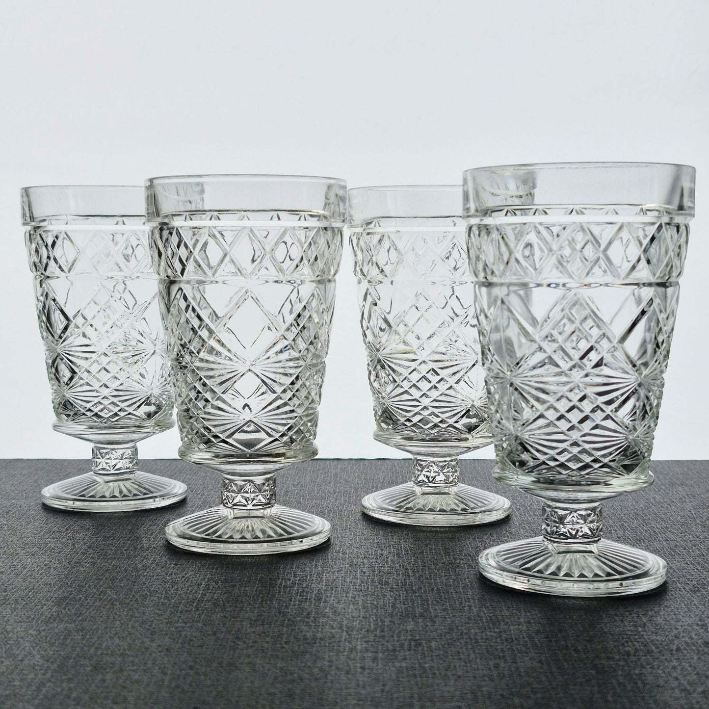 Hazel Atlas "Big Top Peanut Butter" Iced Tea Tumbler, Set of 4, c.1950s USA