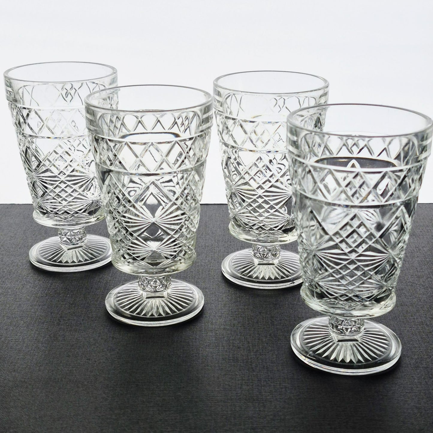 Hazel Atlas "Big Top Peanut Butter" Iced Tea Tumbler, Set of 4, c.1950s USA