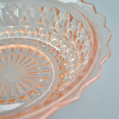 Jeannette HOLIDAY PINK Berry Bowl, Set of 2, c.1940-60s USA