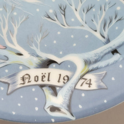 Haviland 12 Days of Christmas Plate, Five Gold Rings 1974, Limoges France