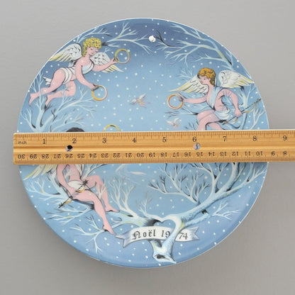 Haviland 12 Days of Christmas Plate, Five Gold Rings 1974, Limoges France