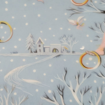 Haviland 12 Days of Christmas Plate, Five Gold Rings 1974, Limoges France