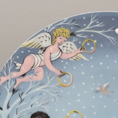 Haviland 12 Days of Christmas Plate, Five Gold Rings 1974, Limoges France