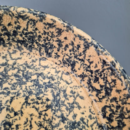 Robinson-Ransbottom "Spongeware Blue"  9" Pie Baking Plate, USA Made
