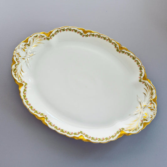 Haviland CLOVER LEAF 13" Oval Platter, Limoges France c.1926-31