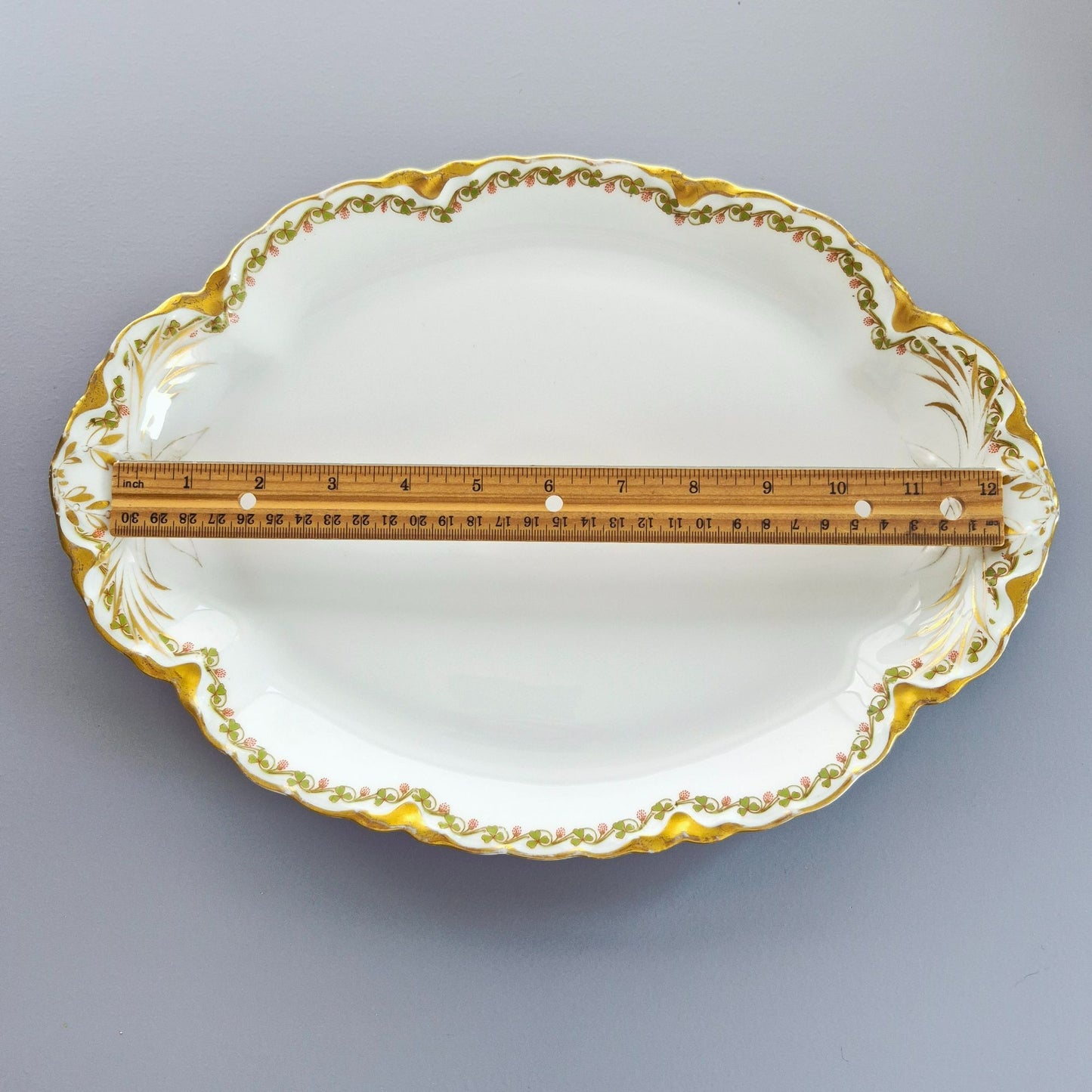 Haviland "Clover Leaf" 13" Oval Platter, Limoges France c.1926-31