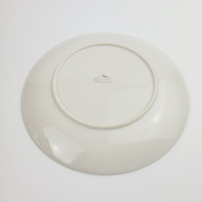 Franciscan Willow Green Salad Plate, Smooth Coupe Shape, Platinum Trim, c.1953 USA