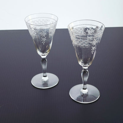 Fostoria Washington Cordial Sherry Glass Set of 2, c.1923-28 USA