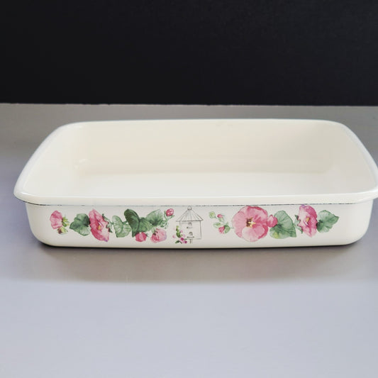 Pfaltzgraff Cape May 10" Rectangular Metal Baker, c1990s