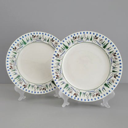 Libbey Snowman Dinner Plate, Set of 2