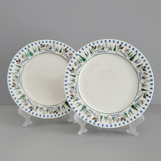 Libbey Snowman Dinner Plate, Set of 2