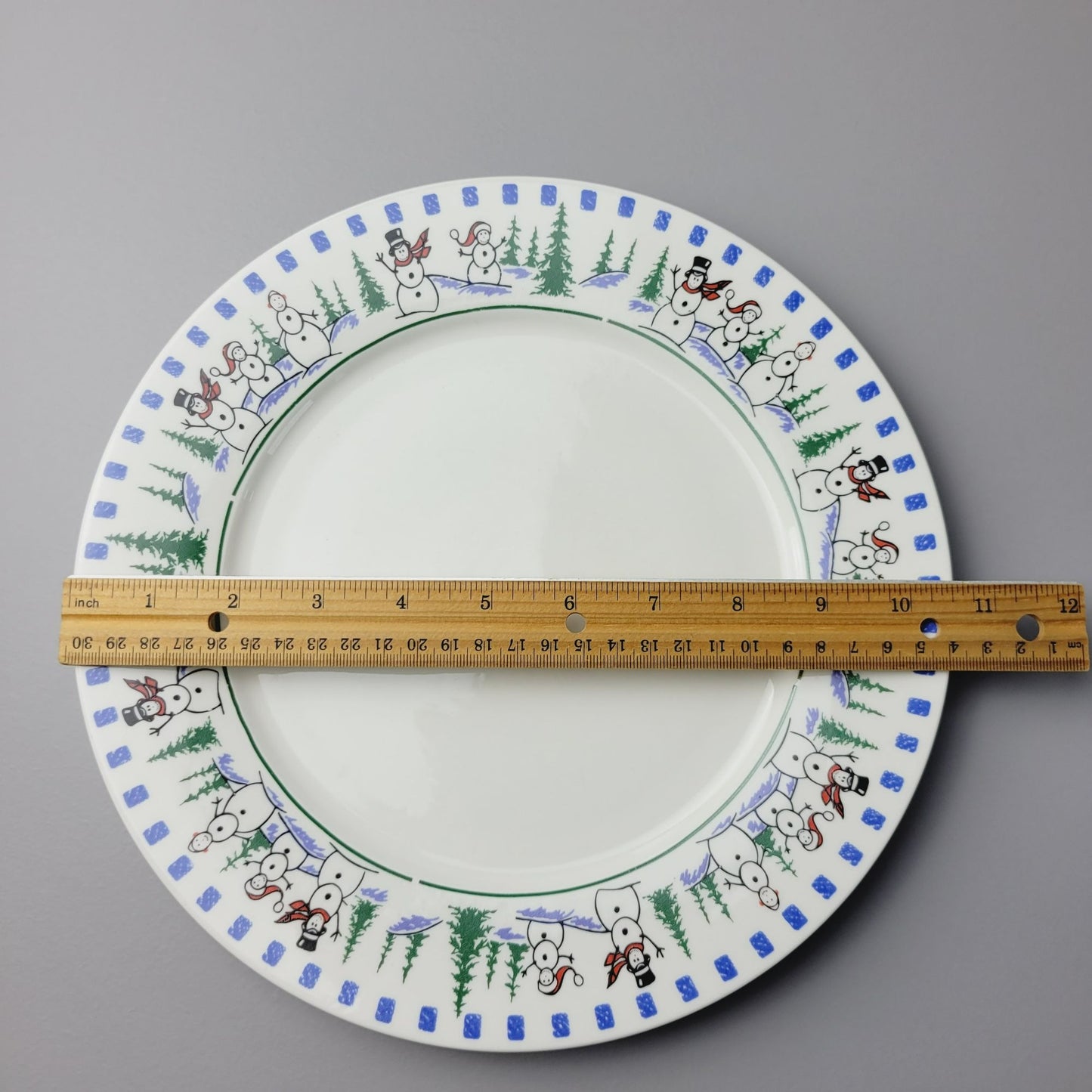 Libbey Snowman Dinner Plate, Set of 2