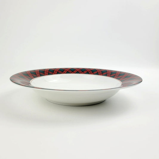 Sasaki Tartan Large Rim Soup Bowl, c.1990s Japan