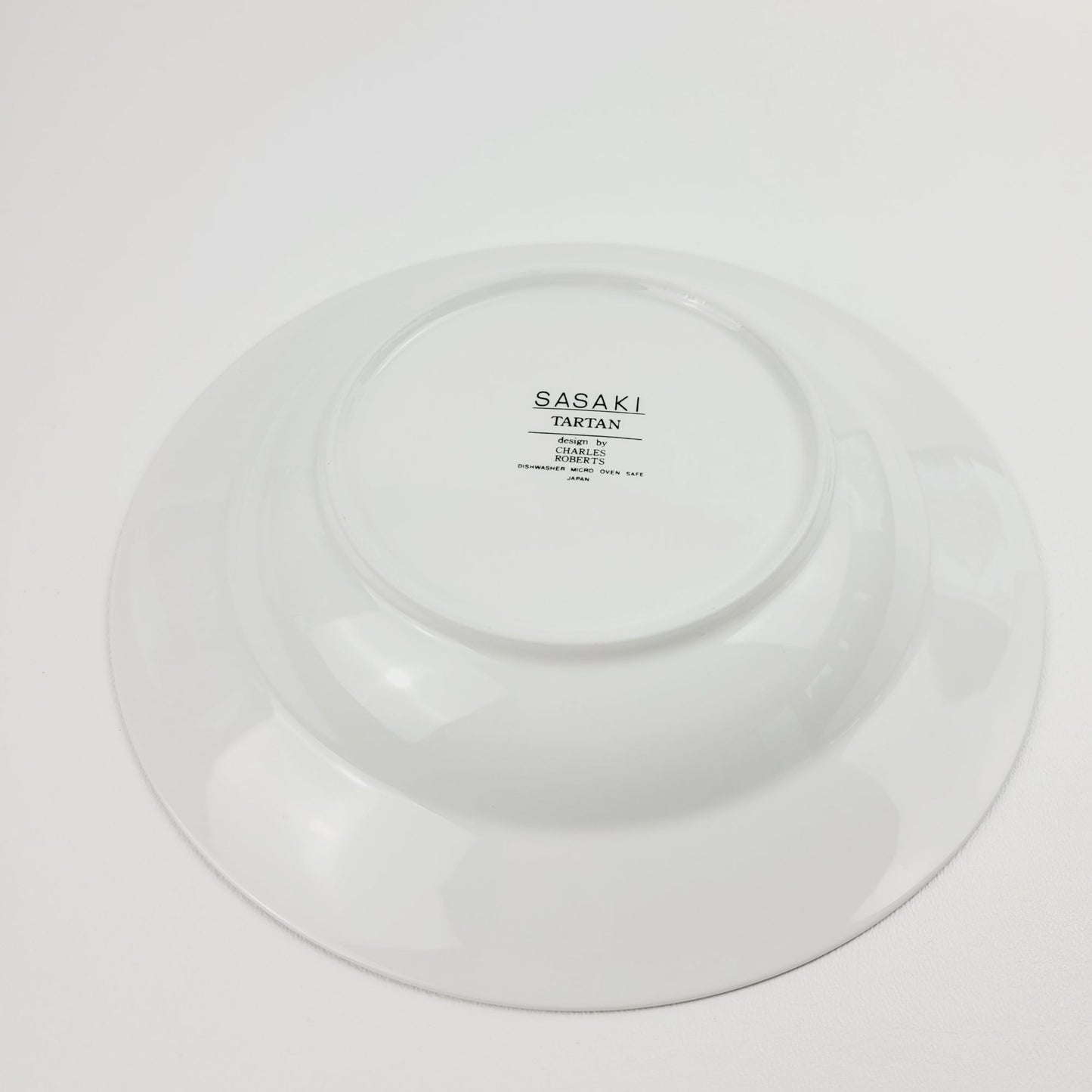 Sasaki Tartan Large Rim Soup Bowl, c.1990s Japan