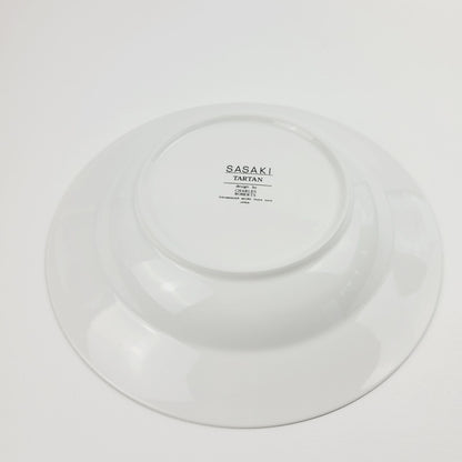 Sasaki Tartan Large Rim Soup Bowl, c.1990s Japan