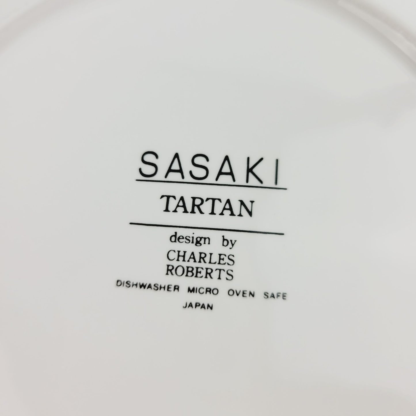 Sasaki Tartan Large Rim Soup Bowl, c.1990s Japan