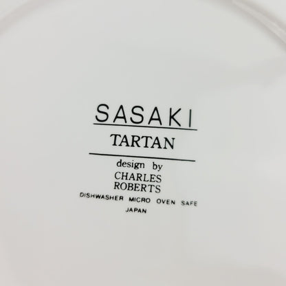 Sasaki Tartan Large Rim Soup Bowl, c.1990s Japan