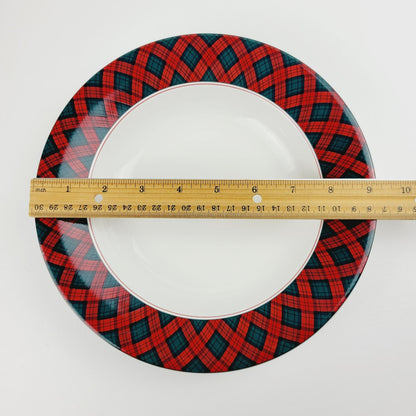 Sasaki Tartan Large Rim Soup Bowl, c.1990s Japan