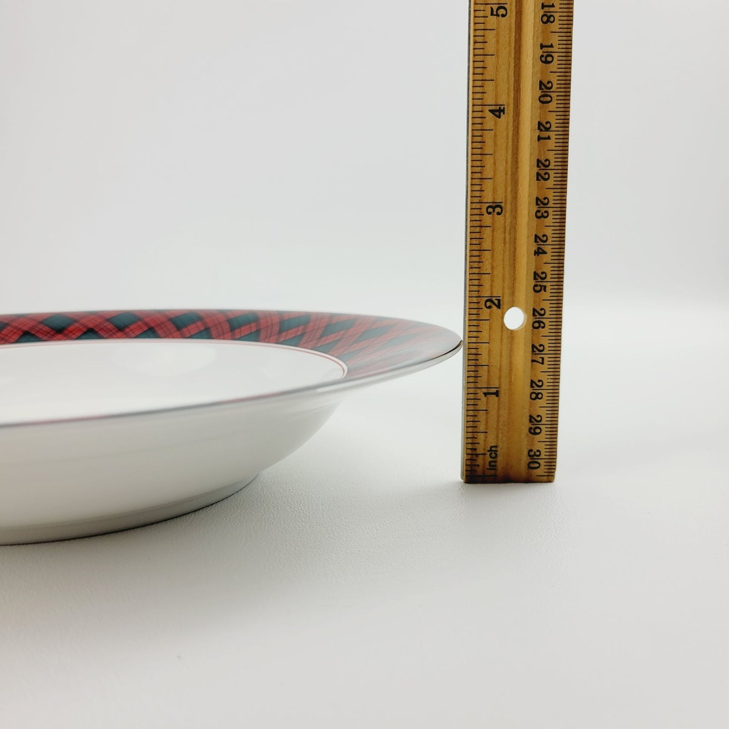 Sasaki Tartan Large Rim Soup Bowl, c.1990s Japan