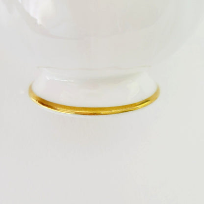 Aynsley Floral Gold Ivy Teacup, Pink & White Floral Design Inside, Gold Ivy Edge, English Bone China