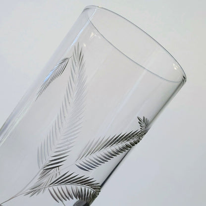 Vintage Etched Wheat Tumbler Glasses, Set of 2