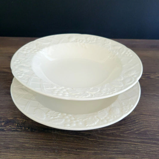 English Countryside White Rim Soup Bowl Set of 2