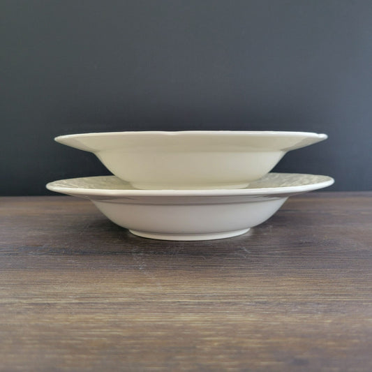 English Countryside White Rim Soup Bowl Set of 2