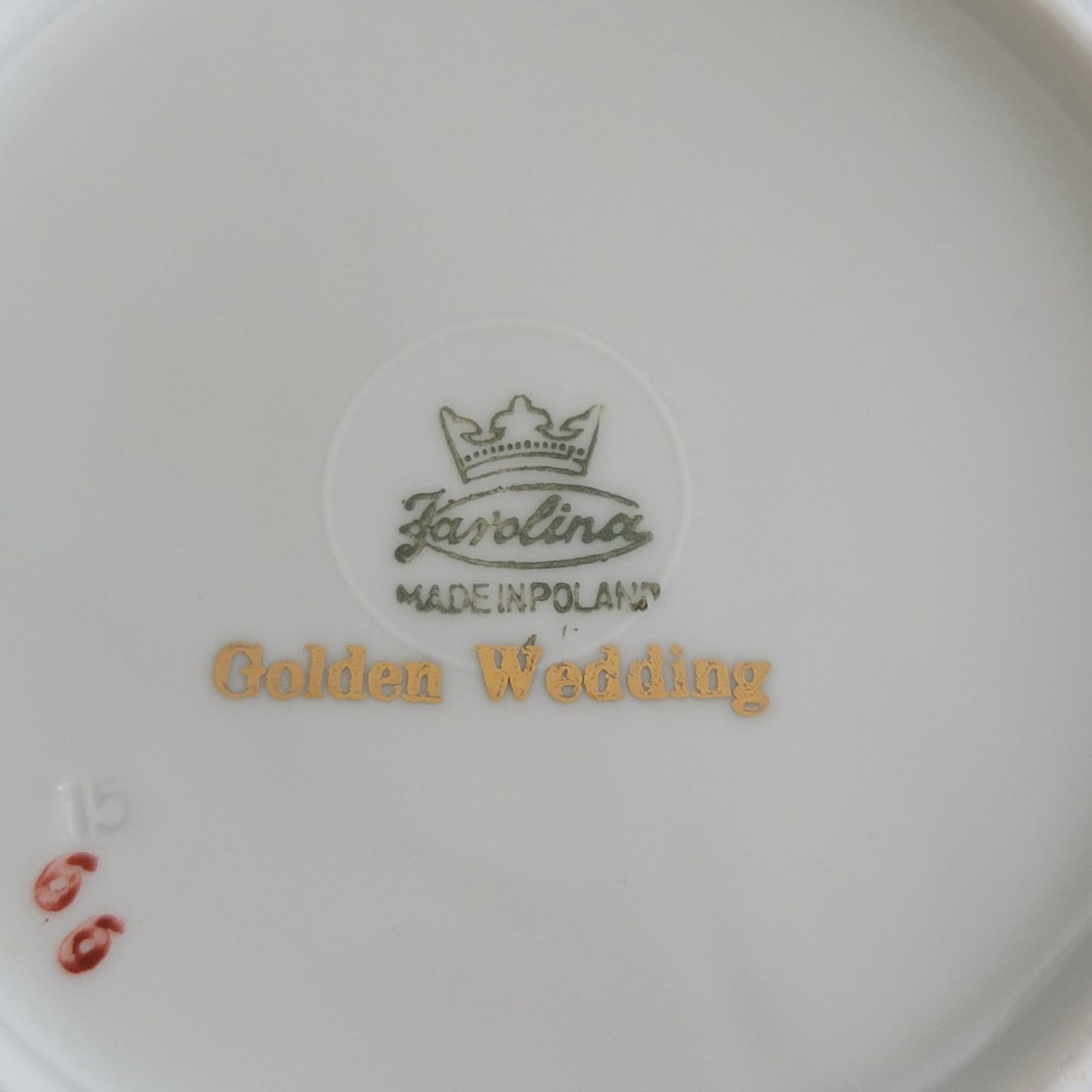 Favolina-Karolina Golden Wedding Rimmed Soup Bowl Set of 2, Made in Poland