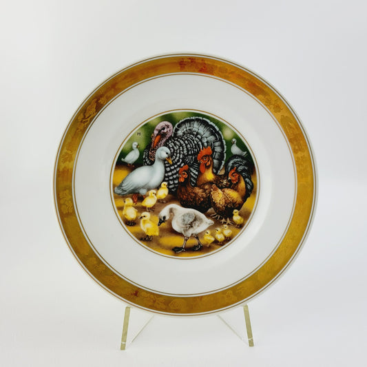 Vintage Royal Copenhagen Hans Christian Andersen Fairy Tale Plates, Gold Trim with Etched Design, c.1975-76 Denmark