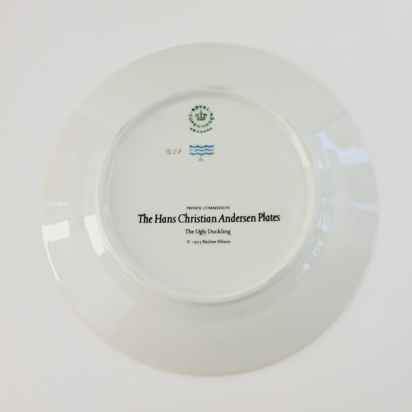 Vintage Royal Copenhagen Hans Christian Andersen Fairy Tale Plates, Gold Trim with Etched Design, c.1975-76 Denmark