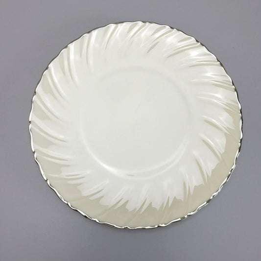 Lenox Weatherly Salad Plate Swirled Edge Platinum Trim c.1959-86 USA