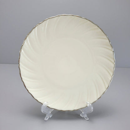 Lenox Weatherly Salad Plate Swirled Edge Platinum Trim c.1959-86 USA