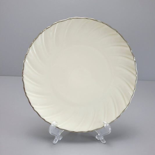 Lenox Weatherly Salad Plate Swirled Edge Platinum Trim c.1959-86 USA