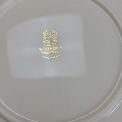 Lenox Weatherly Salad Plate Swirled Edge Platinum Trim c.1959-86 USA